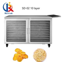 Séchoir alimentaire solaire commercial en acier inoxydable à 10 étages, fabriqué à partir de matériaux de qualité alimentaire, adapté au séchage de la viande, du poisson, des haricots et du thé