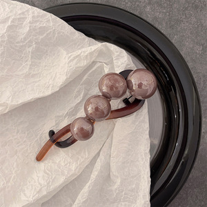 Pince à cheveux en plastique de 11 cm <span class=keywords><strong>pour</strong></span> filles, style doux, pince requin avec perles, barrettes <span class=keywords><strong>pour</strong></span> <span class=keywords><strong>chignon</strong></span>, accessoires de coiffure - Product Image 6