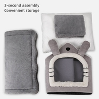 Maison pour animaux de compagnie facile à assembler pour les chats d'extérieur et d'intérieur en hiver chauffée et résistante aux intempéries