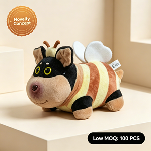 Fabbrica diretta 10cm portachiavi cane ape cartone animato peluche cucciolo portachiavi per le donne carino e creativo squisito ape peluche - Product Image 2