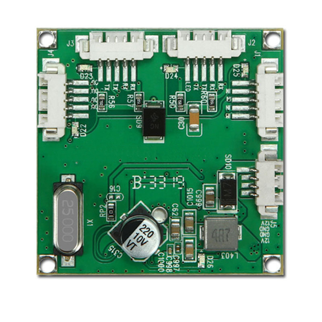 Ethernet Switch Board 100Mbps 4 Port Network PCBA Switch Module