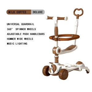 Bicicletta Scooter per bambini musica pieghevole metro alto 3-6 anni bambino Scooter può sedersi può far scorrere Yo Yo auto - Product Image 3