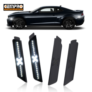 Juego de 4 Luces Laterales LED para Automóvil, Lentes Ahumadas, Delanteras y Traseras, para Chevrolet Camaro 2010-2015, Lámpara de Parachoques Blanca, 92246244 - Product Image 1