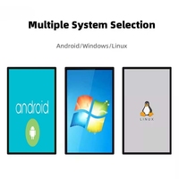 Écran LCD semi-extérieur 32-55 pouces, moniteur Android, lecteur publicitaire pour magasin de détail, affichage numérique pour vitrine