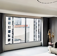 Ventana Corredera Silenciosa Panorámica de Gran Apertura, de Aluminio con Marco Delgado, Estilo Moderno y Minimalista para Exteriores de Villas