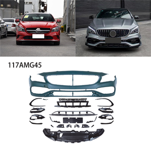 Para Mercedes-Benz CLA 117 118, se le ha mejorado con parachoques delanteros y traseros <span class=keywords><strong>AMG45</strong></span>, rejillas, alerón trasero y tubo de escape - Product Image 6