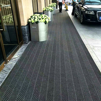 Langlebige Schwerlast-Gummibodenmatte mit Fischgrätmuster, Rutschfester Teppich mit V-förmiger Gerippter Textur für Garage & Werkstatt
