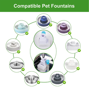 Paquete de 8 Filtros para Bebedero de Gatos con 2 Esponjas Pre-filtro, Repuesto de Carbón de Triple Acción para Bebedero Redondo para Mascotas - Product Image 2