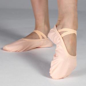 Scarpette <span class=keywords><strong>da</strong></span> Balletto in Tela Morbida Lavabile Senza Lacci con Suola Divisa in Tre Parti |   Comodità senza lacci per ballerine - Product Image 2