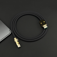 ODM OEM 66W kabel pengisi daya Super cepat USB A untuk Tipe C 1M kabel silikon mikro USB tipe-c kabel Data pengisi daya untuk ponsel