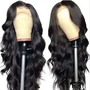 Bleached Knots Body Wave Wigs Hair Suppliers Brazilian Human Hair Lace Front Wig With Baby Hair 150% Density Wholesale