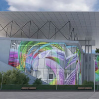 Écran LED vidéo mural auto-adhésif transparent pliable haute luminosité couleur intégrale certifié FCC RoHS pour centre commercial