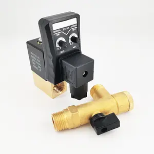 2 way water 1/2'' timer auto drain valve 40 bar high pressure solenoid valve