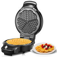 Machine à beignets électrique, gaufrier en forme de cœur, gaufrier belge, plaques antiadhésives à bulles, appareil multifonctionnel pour snacks