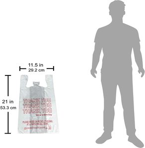 Merci T-shirt Sacs Restaurant Sac-T-shirt Sacs en plastique en vrac - Product Image 3