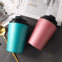 Tasse à café en acier inoxydable de couleur personnalisée tasse à café à double paroi résistante à la chaleur pour le bureau