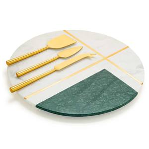 Tablas de Cortar de Mármol Hechas a Mano para Utensilios de Cocina, Nuevo Diseño, Tablas de Cortar de Mármol Blanco y Madera - Product Image 5