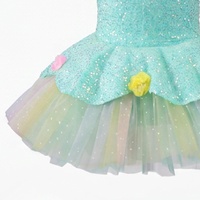 AL-P0119 Robe de tutu de ballet vert aqua pour filles, directement de l'usine, justaucorps de danse pour enfants avec paillettes, tenue de scène avec jupe en tulle
