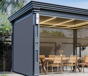 Gazebo de jardin de toit d'auvent de patio imperméable Lourverd Pergola bioclimatique en aluminium - Product Image 6