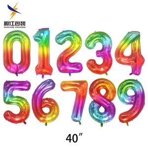 <span class=keywords><strong>Globos</strong></span> grandes de papel de aluminio Letras Número <span class=keywords><strong>Globos</strong></span> 0123456789 Número Globo de helio para suministros de fiesta de cumpleaños Decoraciones - Product Image 3