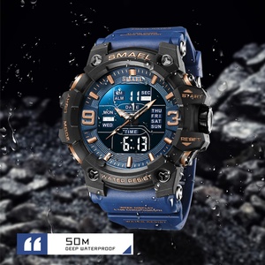 Reloj Deportivo de Lujo SMAEL 8049 para Hombre, Resistente al Agua 50M, Pantalla LED Digital de Cuarzo, Luminoso, con Alarma, Diseño de Buceo, Silicona y Plástico - Product Image 2