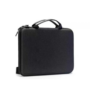 Étui rigide portable pour ordinateur portable, housse de protection noire pour le rangement et les voyages - Product Image 1