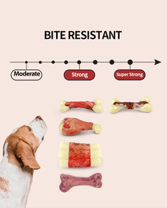 AFP Langlebiger Stress abbau Haustier Hund Kauen Knochen Rindfleisch Speck Geschmack Natur kautschuk Hund Kauen Knochen Spielzeug Für Aggressive Chewers - Product Image 5