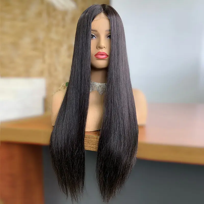 Peruca de cabelo peruano remy, atacado raw virgin, cabelo humano invisível, pontos soltos, peruca de renda completa com cabelo natural para bebês
