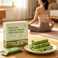 Matcha Green Tea Protein Bar with Cranberry Blackcurrant Cashew Cherry for Energy Recovery Private Label
