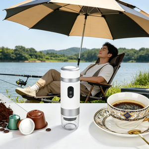 Cafetera Portátil Autocalentable 3 en 1, Compatible con Cápsulas y Café Molido, Diseño Desmontable, Batería Reemplazable, para Exteriores y Automóvil - Product Image 2