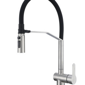 Robinet de cuisine commercial moderne en acier inoxydable, mitigeur d'évier extractible, écologique, avec fixation magnétique et cartouche céramique - Product Image 1