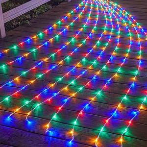 3X3M 3x6M şelale perde Led peri dize işık Garland su Chasing X'mas tatil için Meteor ışık yağmuru pencere Icicle - Product Image 6