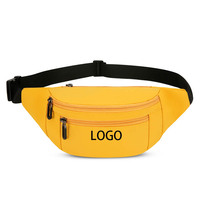 Sac Banane en Gros en Nylon Imperméable Tendance avec Ceinture Ajustable, Sacoche de Sport Décontractée pour la Course