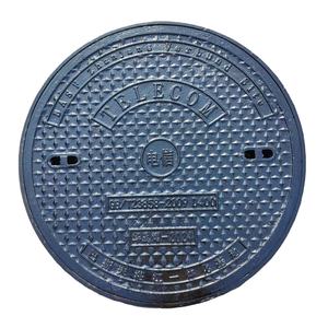 맞춤형 D400 700X500mm 연성 철 라운드 맨홀 커버 매끄러운 표면 고강도 경량 분실 방지 블랙 그레이 - Product Image 2