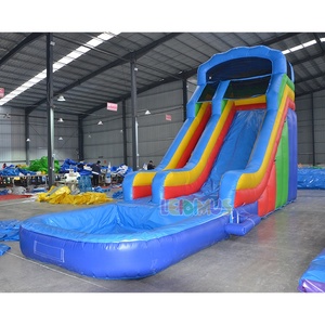 Toboggans gonflables en PVC commerciaux, <span class=keywords><strong>toboggan</strong></span> aquatique <span class=keywords><strong>gonflable</strong></span>, <span class=keywords><strong>toboggan</strong></span> <span class=keywords><strong>gonflable</strong></span> rose d'extérieur avec petite piscine à éclaboussures - Product Image 3