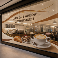 Film adhésif pour écran LED transparent pour la publicité sur les vitres des cafés