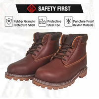 Chaussures de sécurité professionnelles durables à embout composite, antidérapantes, en cuir véritable, pour la construction
