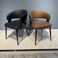 Dossier de chaise de salle à manger rembourré doux et écologique de style italien de luxe pour bureau à domicile et restaurant à domicile