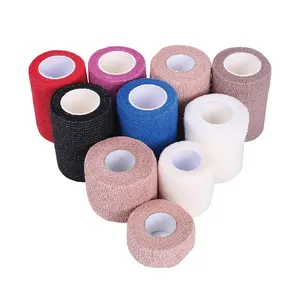 Direct Sale Customizable Multi-Specification Polyester/Cotton Sports Tape Personalized Non-Woven Coherent Bandage