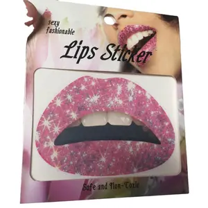 sexy glitter lip tattoo sticker