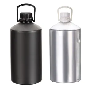 Wholesale 5000ml 6250ml Chemical Packaging Container Metal Water Bottle Black Engine Oil Bottle Aluminum Essential Oil Bottle