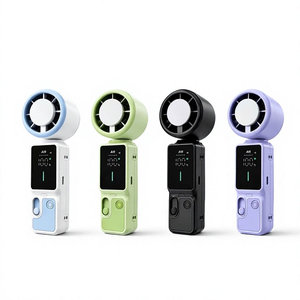 3000mAh Rechargeable Handheld Led Display 100 High Speed Portable Lightweight Turbo Pocket <b>Fan</b> with Semiconductor Cooling - Product Image 5