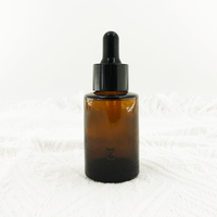 Nouvelle bouteille en verre de 30 ml avec bouchon à vis et compte-gouttes pour sérum de soin de la peau, crème pour le visage, crème pour les yeux et collyre, en carton