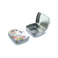 Boîte de rangement colorée à ouverture rabattable, petite boîte en fer blanc pour cartes postales, bonbons, aliments, bijoux, mémos, papier, personnalisable, usage industriel