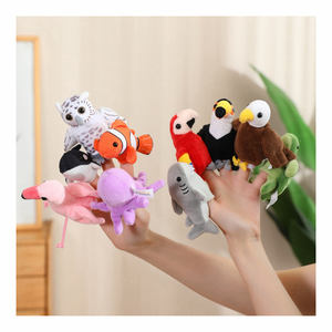 หุ่นนิ้วสัตว์ 12 แบบ ตุ๊กตานิ้วสัตว์ทะเล ตุ๊กตาขนนุ่ม หุ่นนิ้วสัตว์ตลก ขนาด 9 ซม. สำหรับเด็กเล่นเสริมพัฒนาการ - Product Image 1