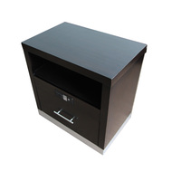Meubles de chambre d'hôtel sur mesure, Table de nuit en bois marron, Table de chevet en marbre