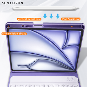 Étui clavier magique SYX pour <span class=keywords><strong>iPad</strong></span> Pro 11 Air 4 Air 5 pour <span class=keywords><strong>iPad</strong></span> 10e <span class=keywords><strong>génération</strong></span> <span class=keywords><strong>iPad</strong></span> <span class=keywords><strong>Mini</strong></span> 6e 5e 4e 3e <span class=keywords><strong>génération</strong></span> étui clavier PU - Product Image 4