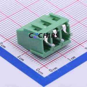 DB128L-5.0-3P-GN-S Screw Terminal Block Through hole Component (THT),P=5mm Connector 1x3P 5mm Green Through Hole - Product Image 2