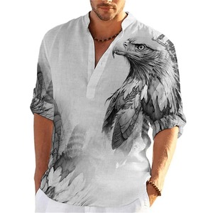 <span class=keywords><strong>Chemise</strong></span> à manches longues pour <span class=keywords><strong>homme</strong></span> avec motif animalier 3D unique, collection printemps, taille <span class=keywords><strong>XL</strong></span>, vente en gros - Product Image 5