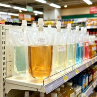 Sachets réutilisables transparents pour boissons, anti-fuite, avec bec verseur, pochettes souples anti-fuite pour jus